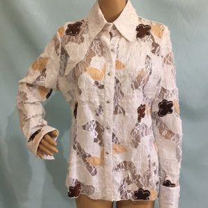 Women’s Lace Cotton Blouse, New with Tag